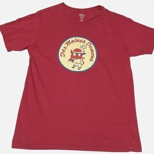 Retro Des Moines Demons Mens Large Red Graphic Tee